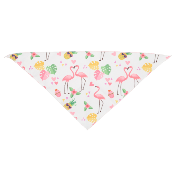 Rufus & Rosie Printed Summer Bandana Pink & White