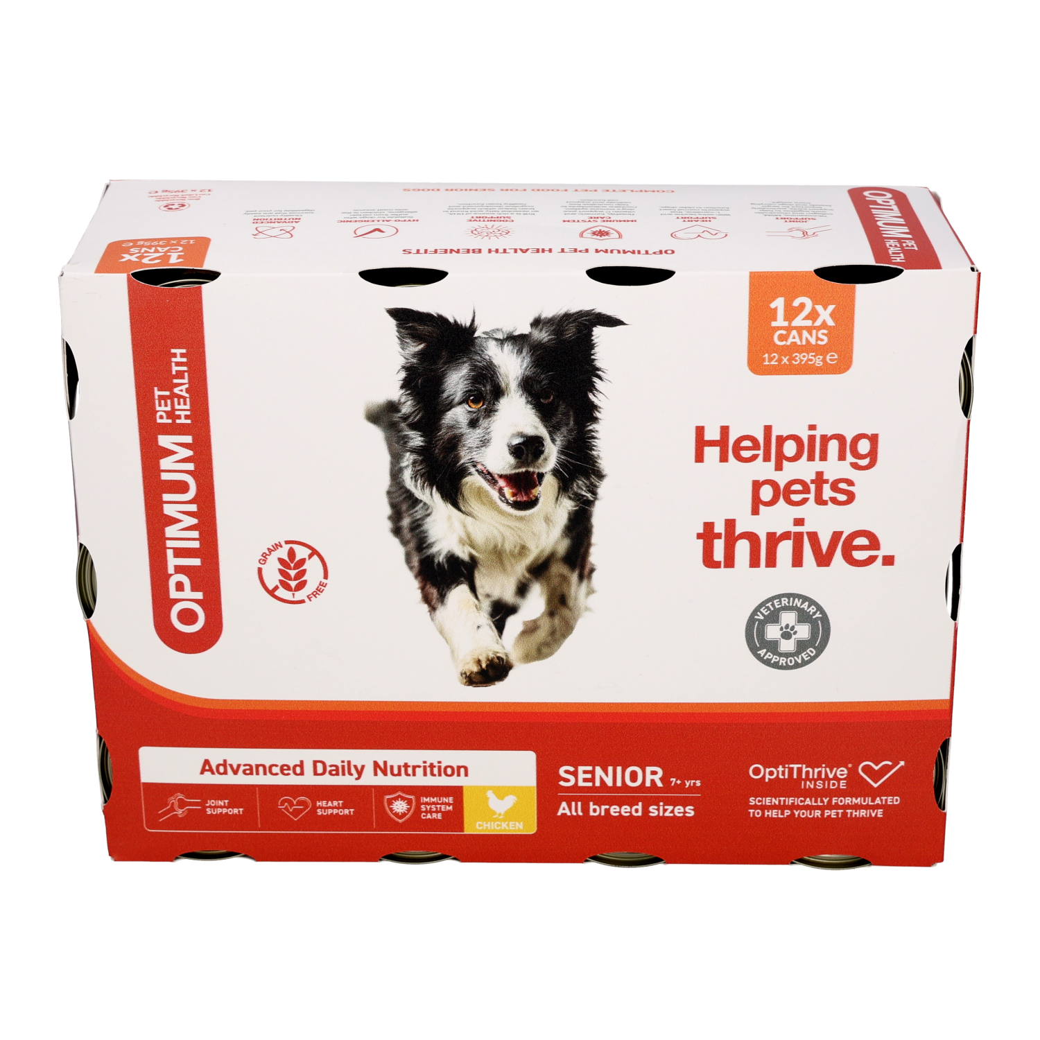 Optimum Pet Health Senior Dog Food Multipack Cans, 12x395g