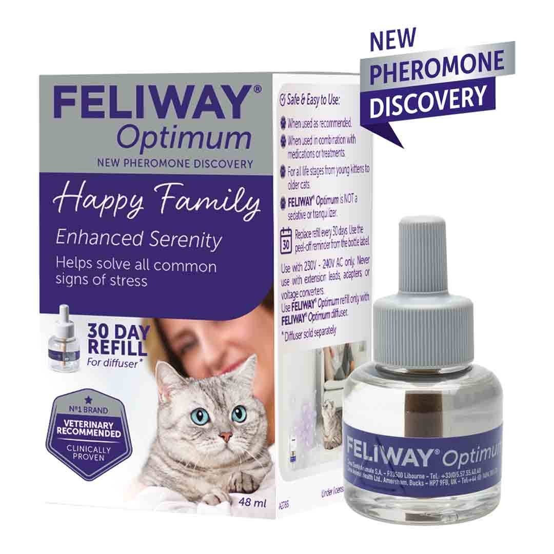 Feliway Optimum Cat and Kitten Stress Reducing and Calming Refill 48ml