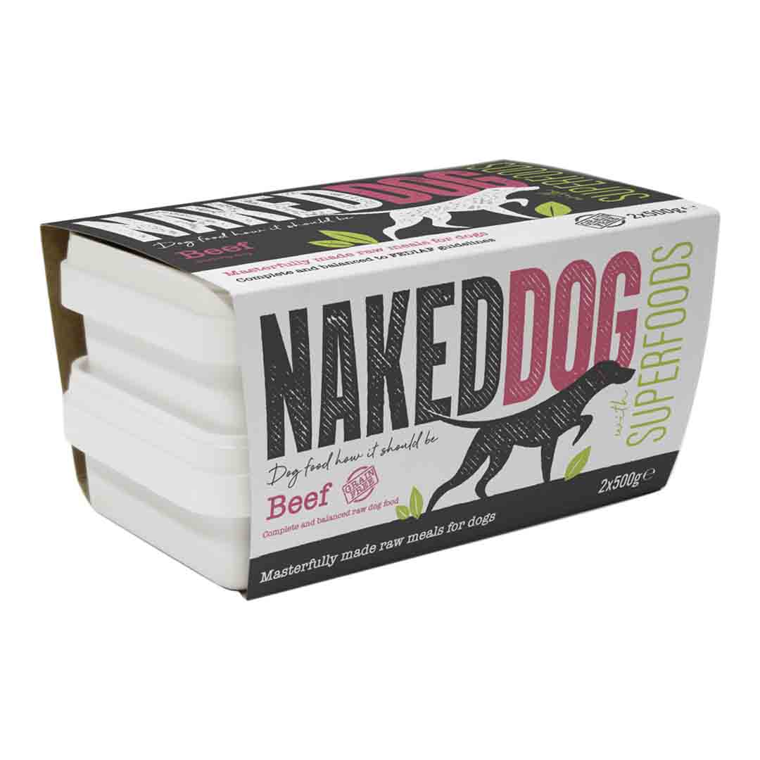 NAKED Dog Raw Dog Food Superfoods Beef 2x500g