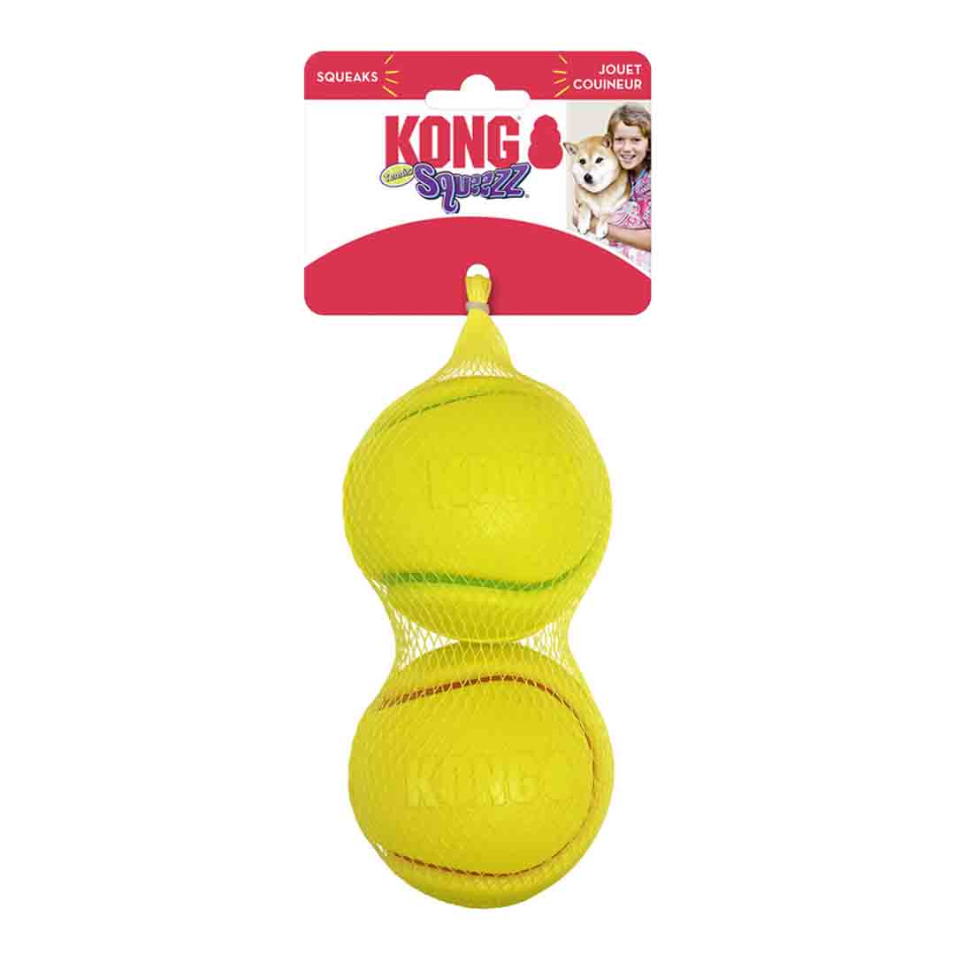 Kong Squeezz Tennis Assorted Dog Toy Large