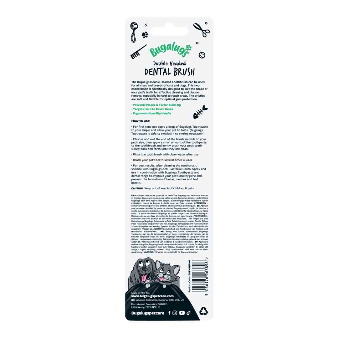 Bugalugs Double-Ended Dog Toothbrush