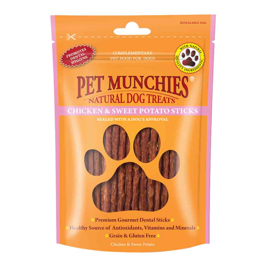 Pet Munchies Duck with Sweet Potato Stick Dog Treats, 90g