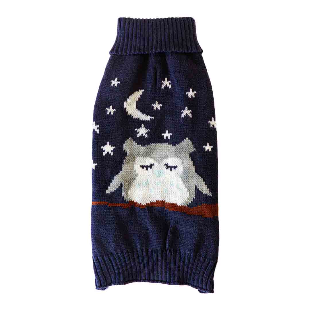 Pet Brands Christmas Owl Print Jumper Extra Small/ Small