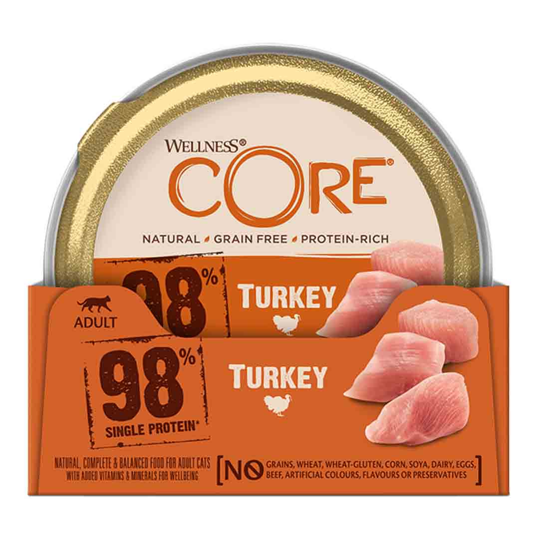 Wellness CORE 98% Single Protein Turkey Adult Cat Wet Food 85g