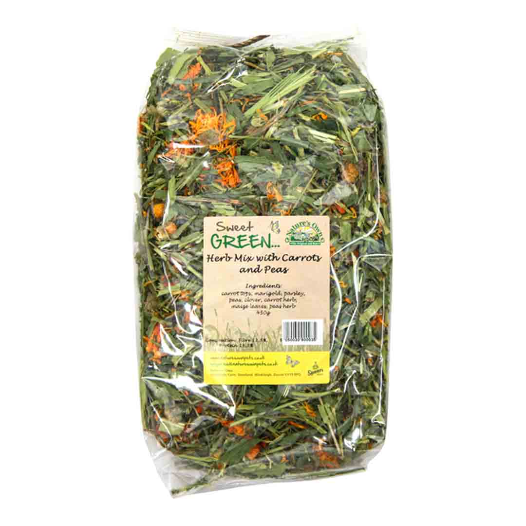 Nature's Own Herb Mix Carrots & Peas Small Animal Food, 400g