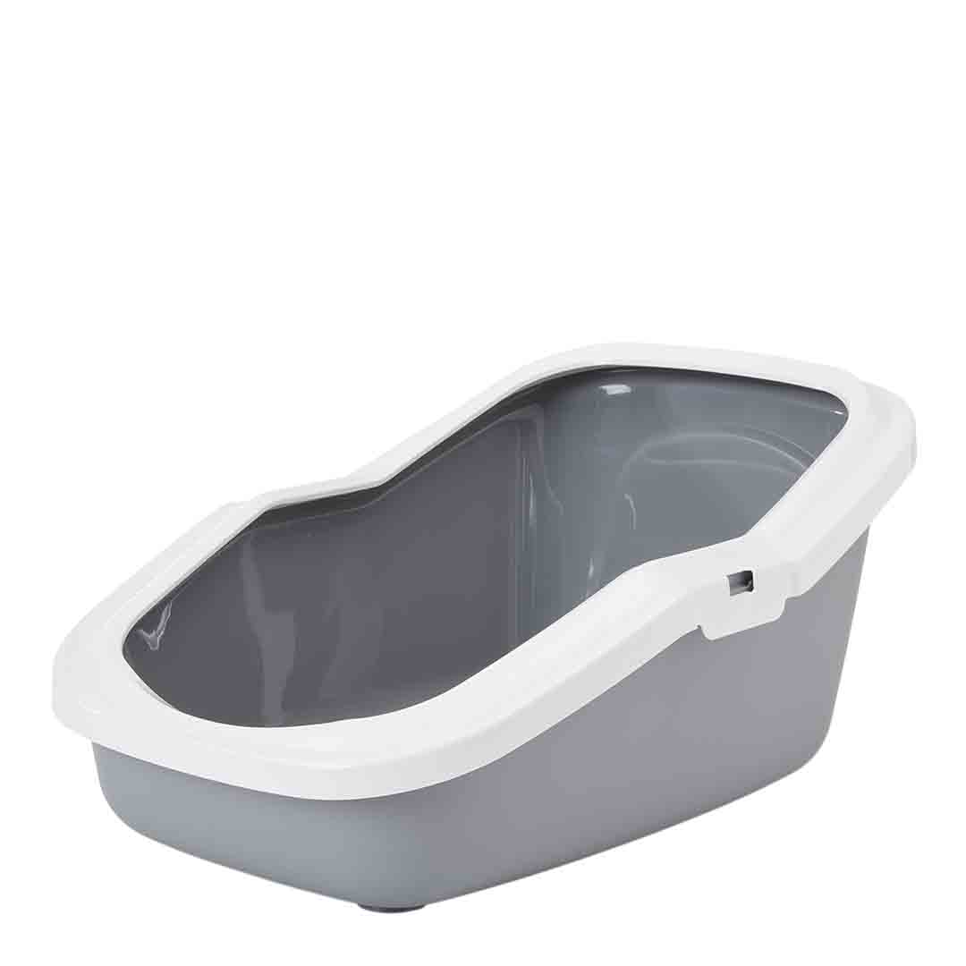 Savic ASEO Cat Litter Tray Grey & White