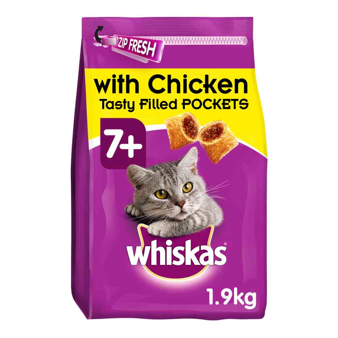 Whiskas Dry Cat Senior 7+ with Chicken 1.9kg