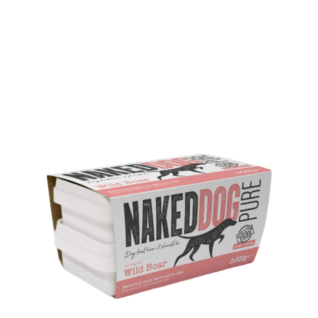 NAKED Dog Raw Dog Food, Pure Wild Boar 2x500g