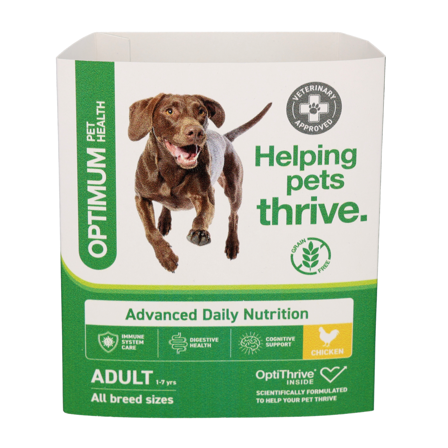 Optimum Pet Health Adult Dog Food Tray, 395g