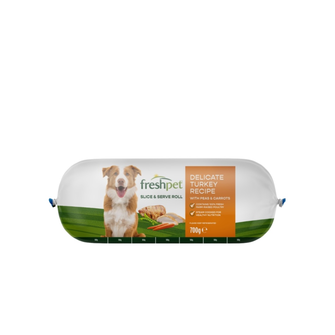 Freshpet Delicate Turkey Recipe With Peas & Carrots Fresh Dog Food Roll 700g