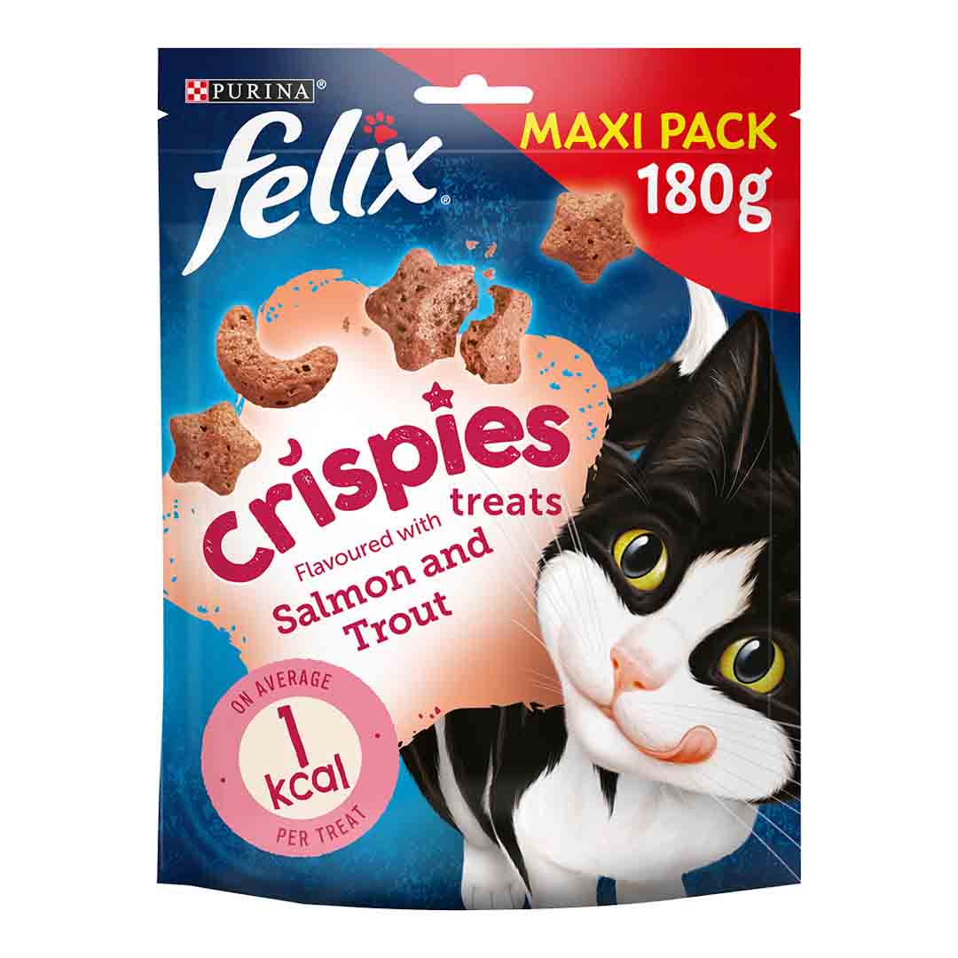 Felix Crispies Cat Treats Salmon & Trout 180g