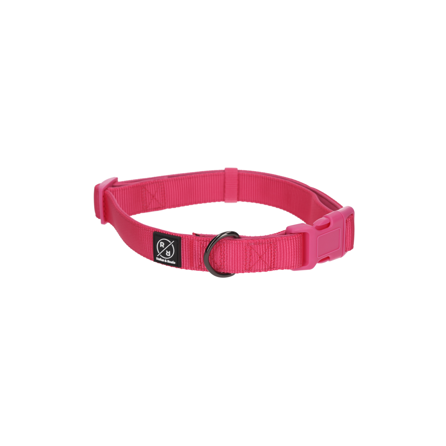 Rufus & Rosie Padded Dog Collar, Medium, Pink