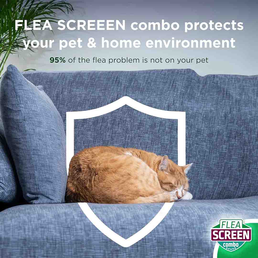 Flea Screen Combo Spot-On Flea & Tick Treatment for Small Dog 2-10kg, 1 Pipettes