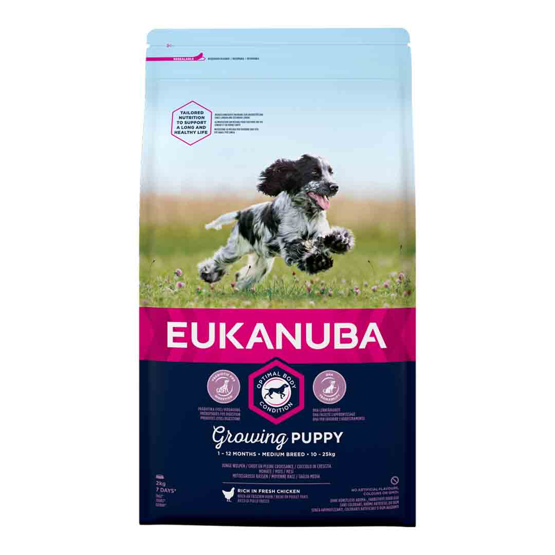 Eukanuba Medium Breed Puppy Food Chicken 2kg
