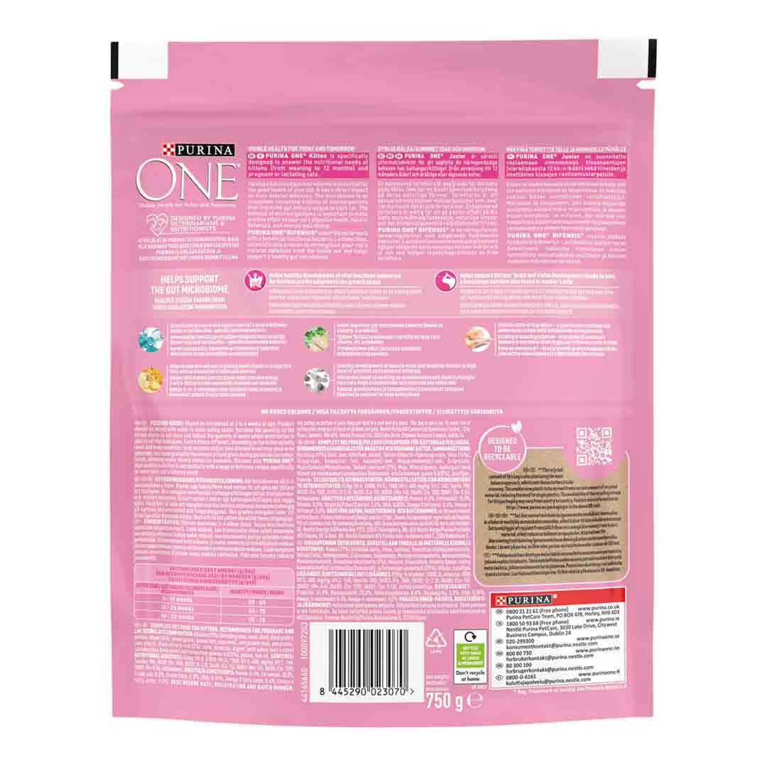 Purina ONE Kitten Rich in Chicken and Whole Grains 750g
