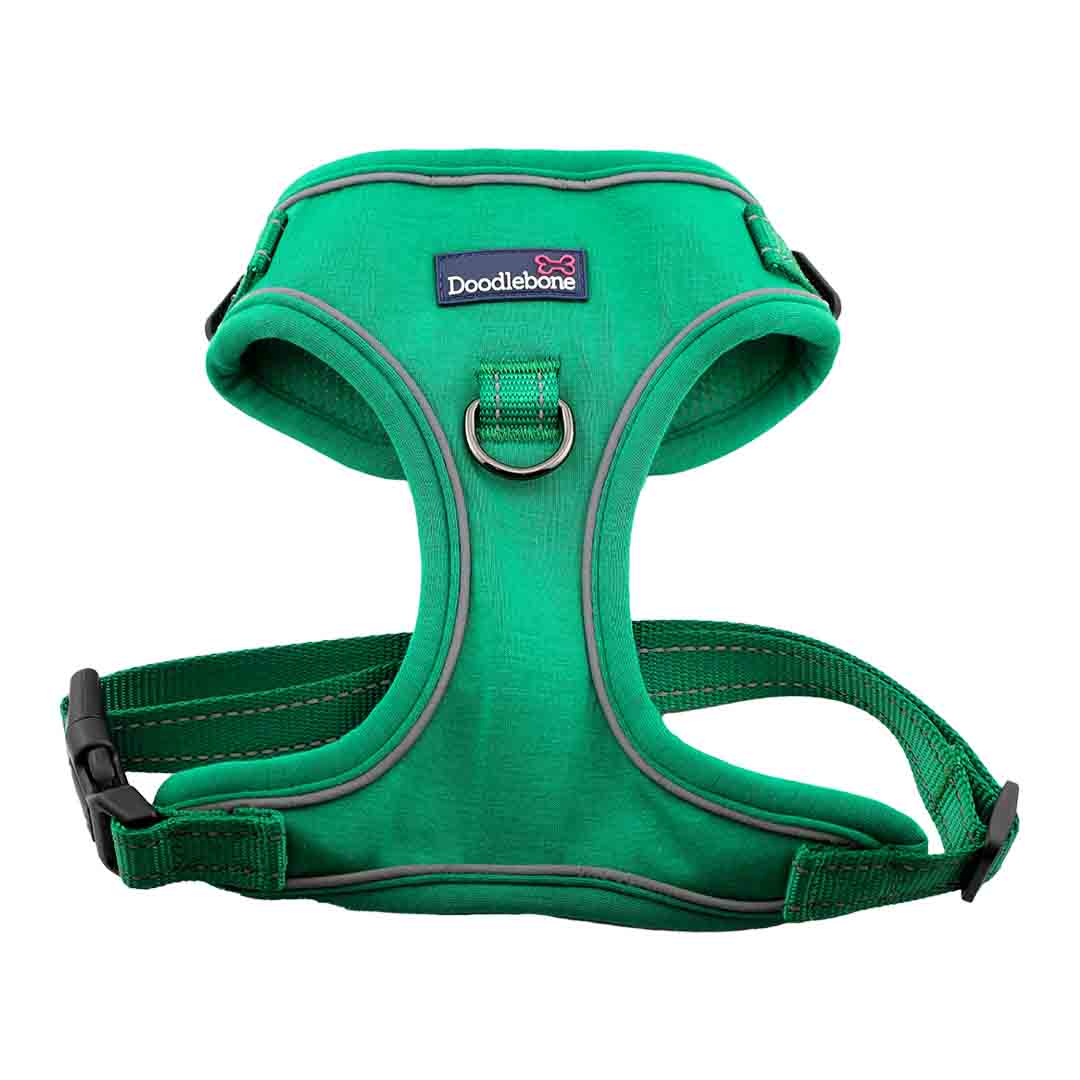 Doodlebone Trendy Tails Stomp Dog Harness Green 4-7