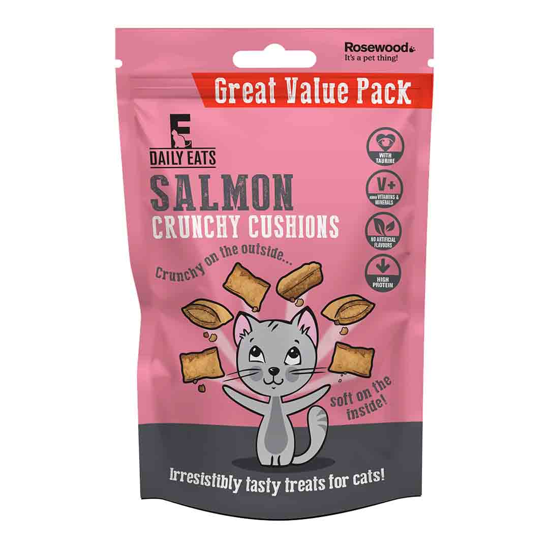 Rosewood Cat Cushions Salmon Value Pack, 200G