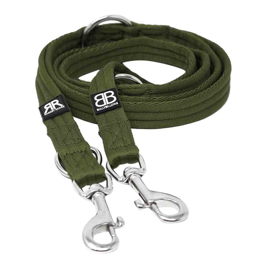 Bully Billows Double Ended Training Lead, Khaki