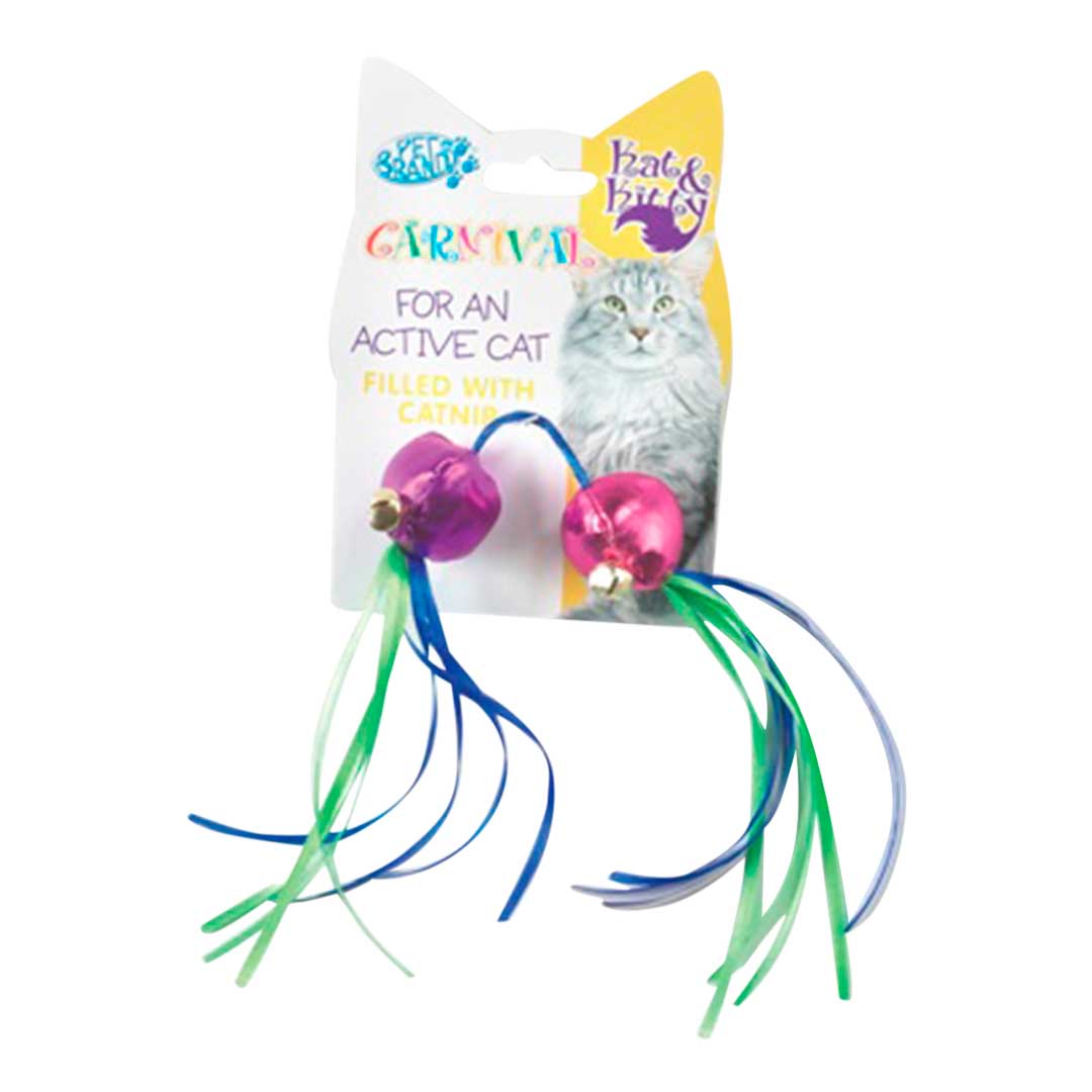 Carnival Cat Ball and Ribbons Cat Toy