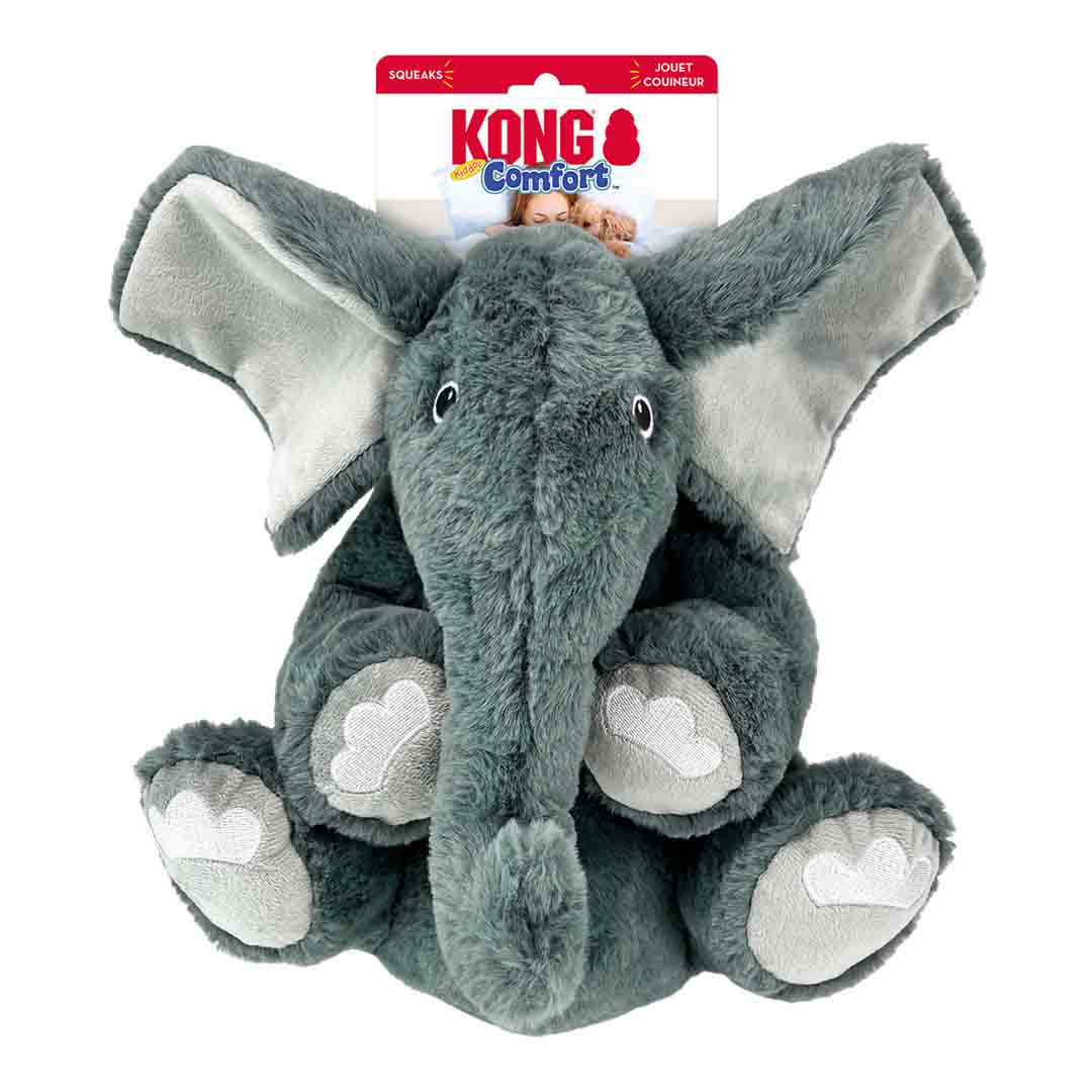 KONG Comfort Kiddos Jumbo Plush Dog Toy, Elephant XL