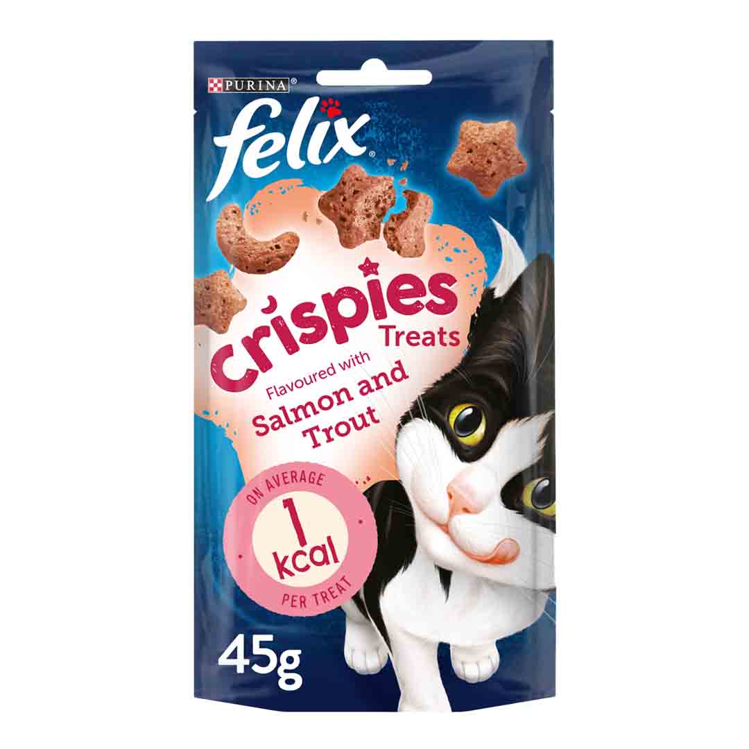 Felix Crispies Cat Treats Salmon and Trout 45g