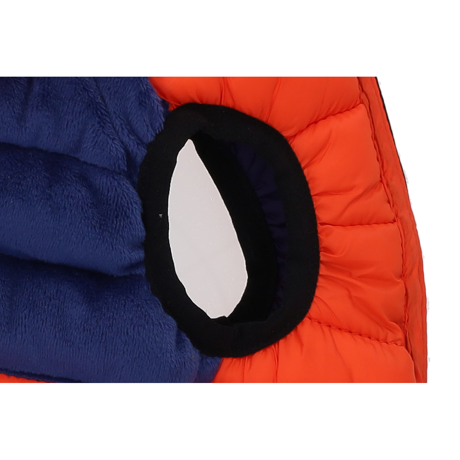 Rufus & Rosie Orange & Navy Dog Puffer Jacket, XS