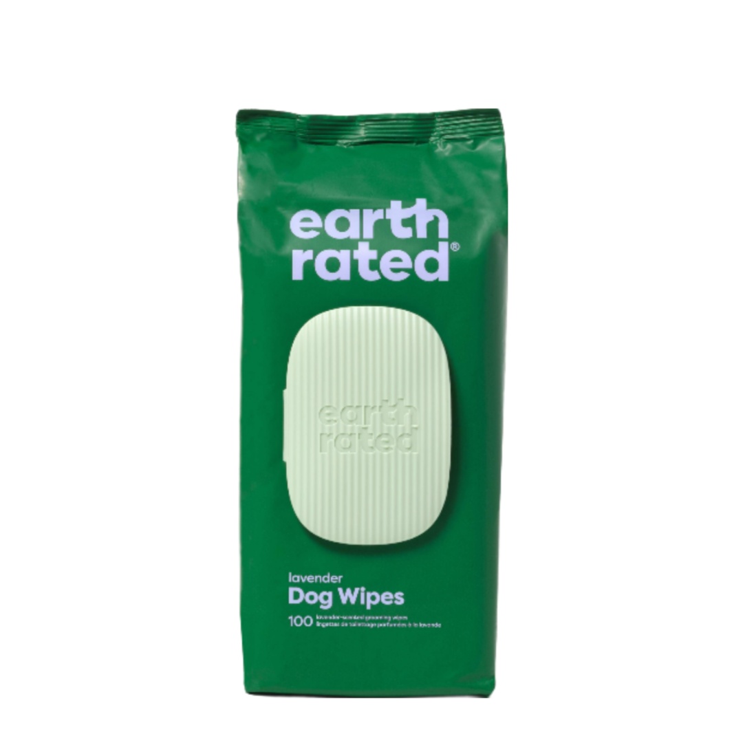 Earth Rated Dog Grooming Wipes Lavender Scented 100 Pack