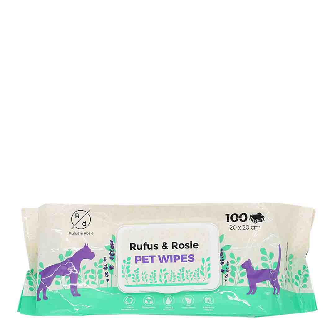 Rufus & Rosie Pet Wipes, Lavender scented, 100pk