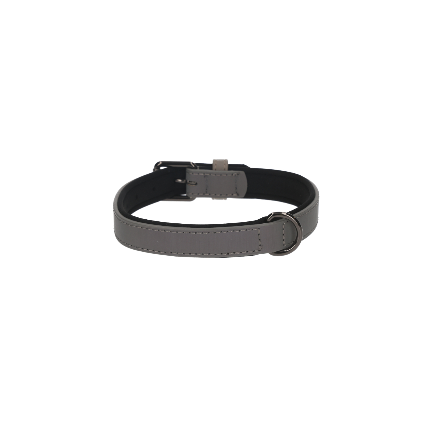 Rufus & Rosie Reflective Dog Collar, Large, Grey