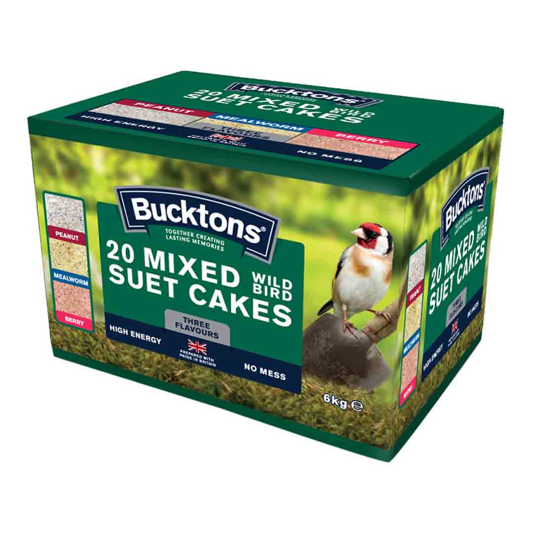 Bucktons Mixed Suet Cakes Wild Bird Food 20 Pack