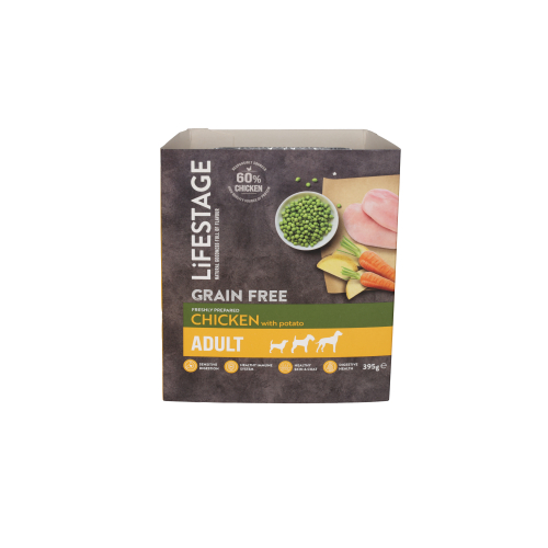 Lifestage Grain Free Adult Chicken and Potato Dog Food 395g