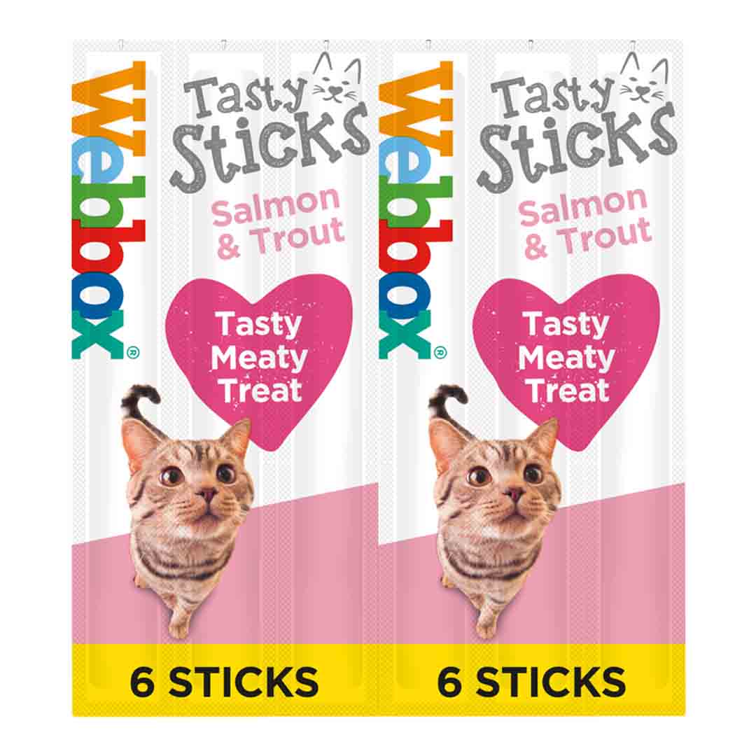 Webbox Cats Delight Tasty Sticks Salmon & Trout 6 Pack