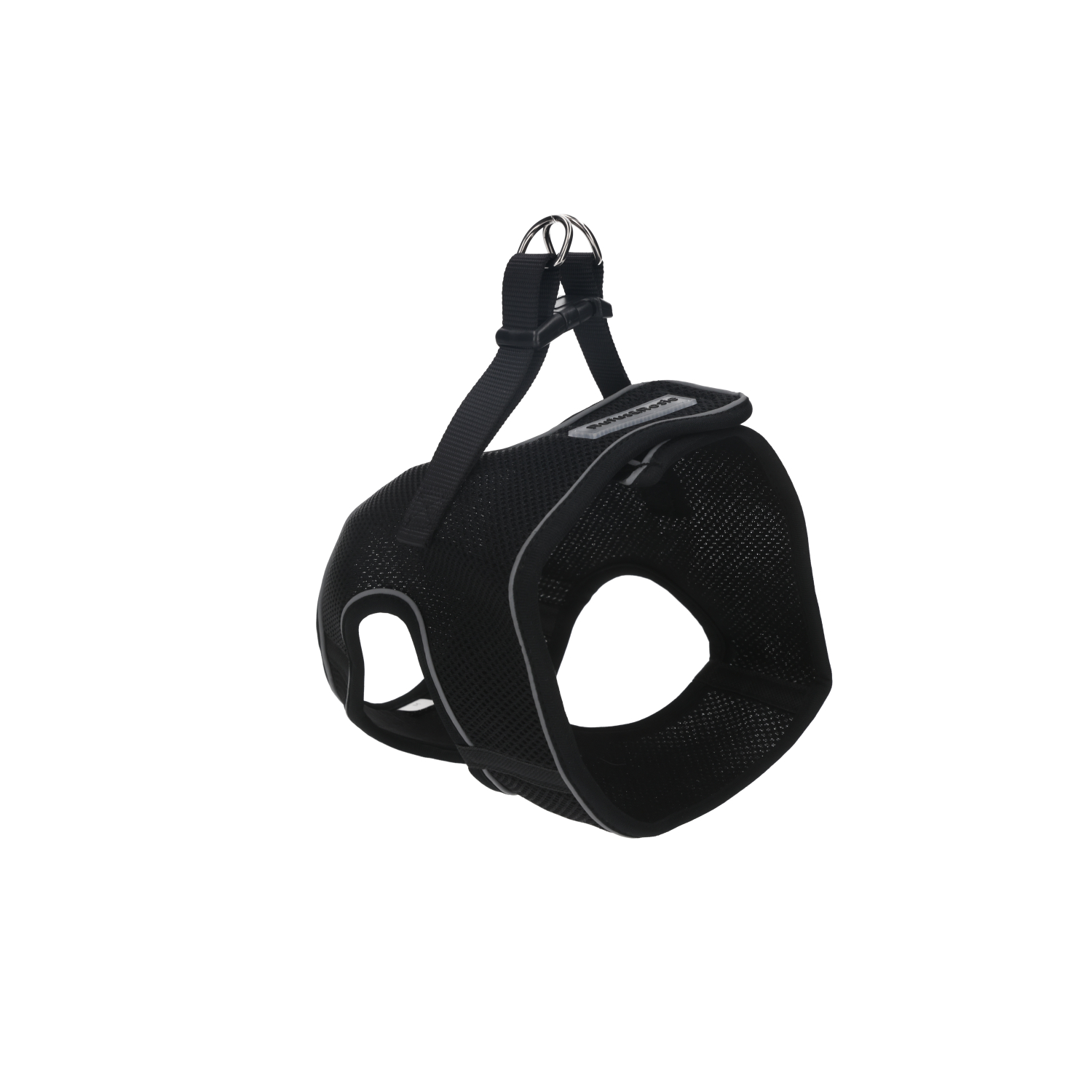 Rufus & Rosie Mesh Step-In Black Dog Harness, S-M