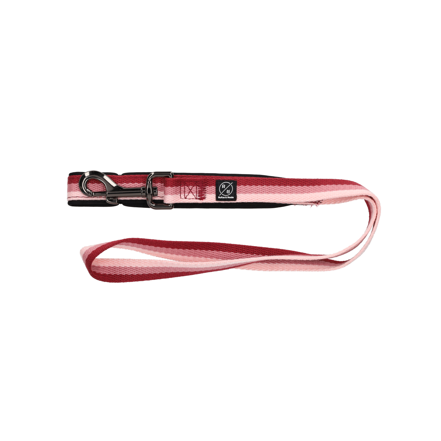 Rufus & Rosie Pink Striped Padded Dog Lead