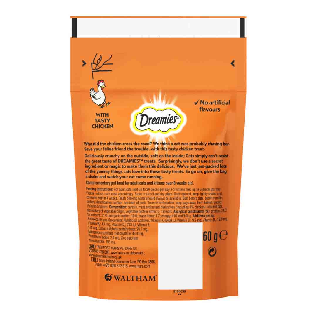 Dreamies Pouch with Tasty Chicken 60g
