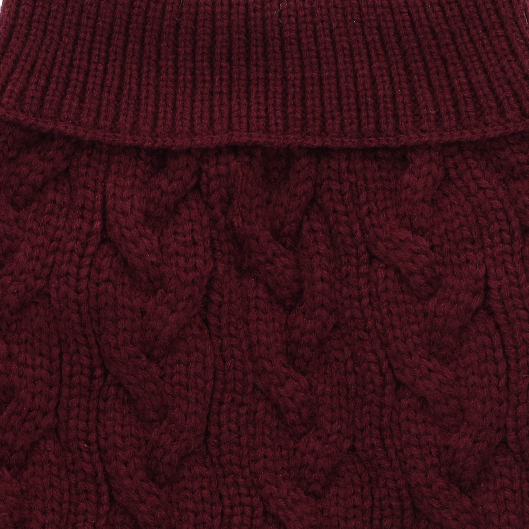 Rufus & Rosie Cable Knit Jumper Burgundy S Plus
