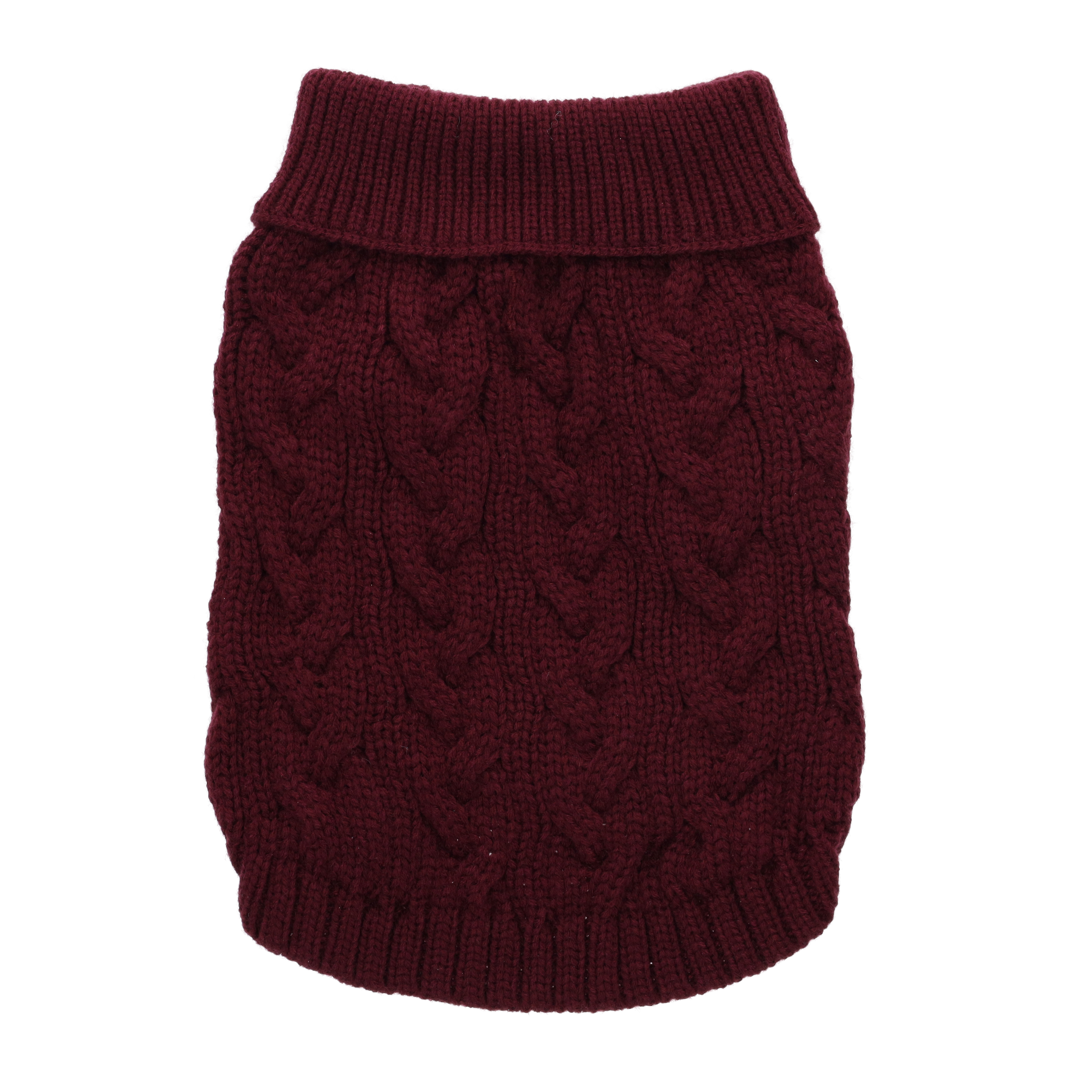 Rufus & Rosie Cable Knit Jumper Burgundy S Plus