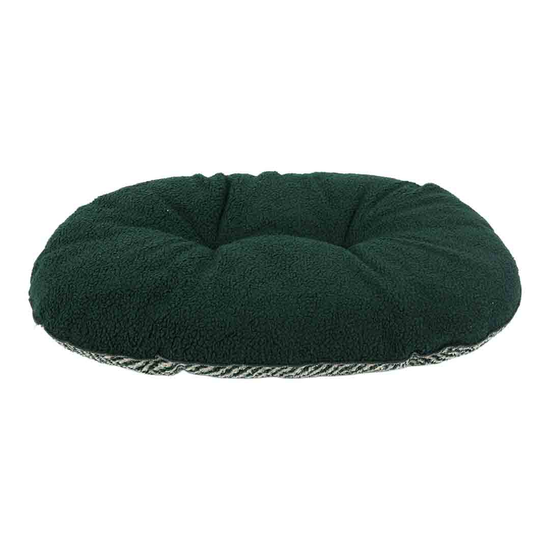 Danish Design Fleece Green Herringbone Quilted Dog Mattress Medium