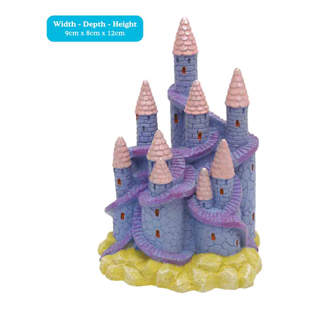 Fantasy Castle Lilac Fish Tank Decoration