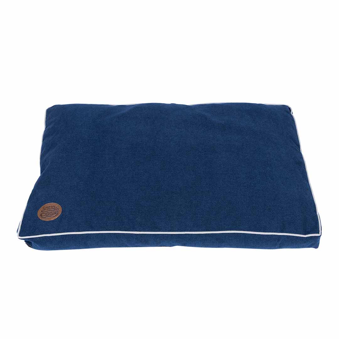 Snug & Cosy Dog Bed Lounger Ocean Blue 90x60cm
