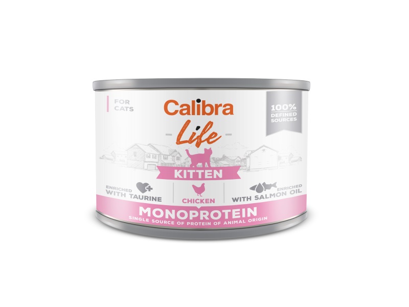 Calibra Cat Life Can Kitten Food Chicken 6x200g