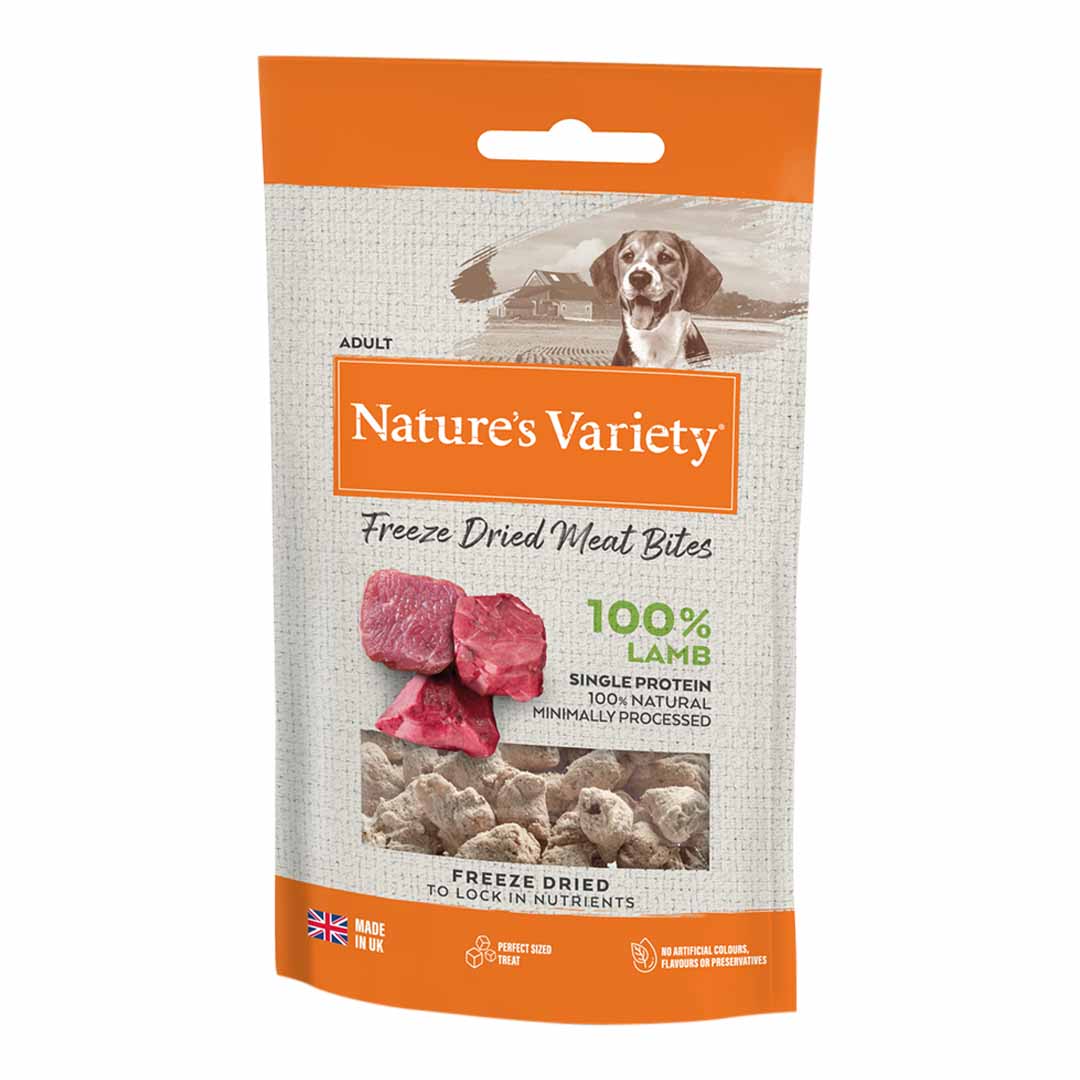 Nature's Variety Freeze Dried Lamb Meat Bites, Dog Treat, 20g