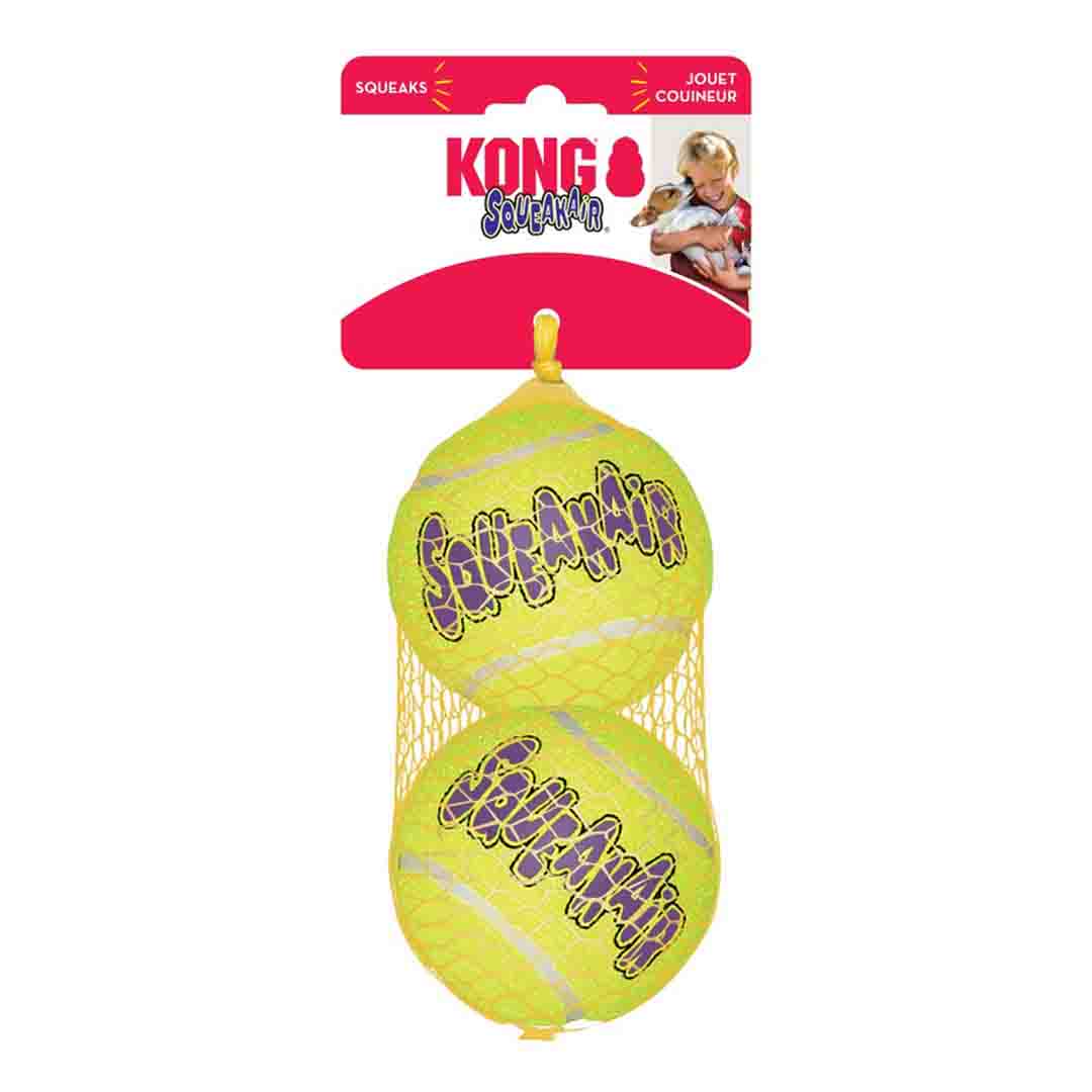KONG Air Squeaker Tennis Ball, 2 Pack