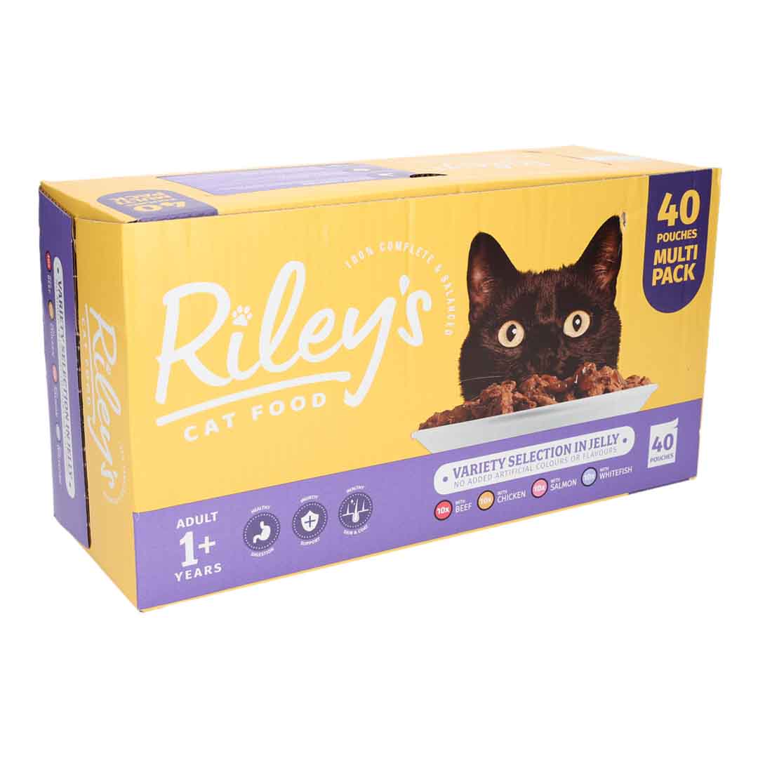 Riley's Meat & Fish Selection in Jelly Wet Cat Food 40x100g
