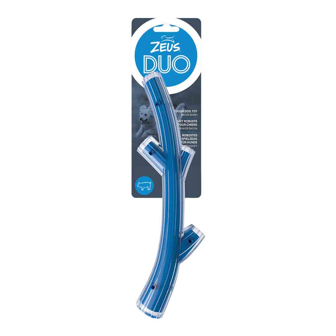 Zeus DUO Bacon Stick Dog Chew Toy, Large