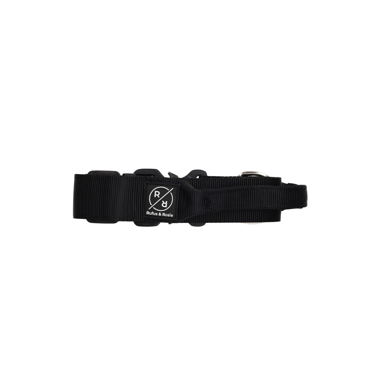 Rufus & Rosie Padded Handle Dog Collar, Large, Grey