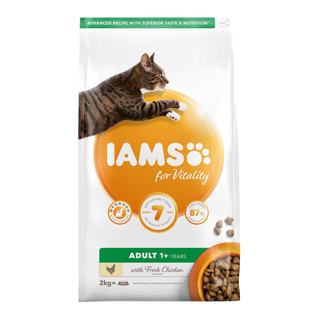 Iams Cat Food Adult Chicken 2kg
