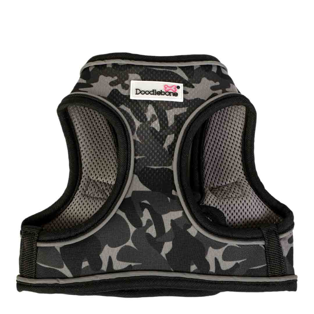 Doodlebone Smokey Camo Snappy Dog Harness, Small