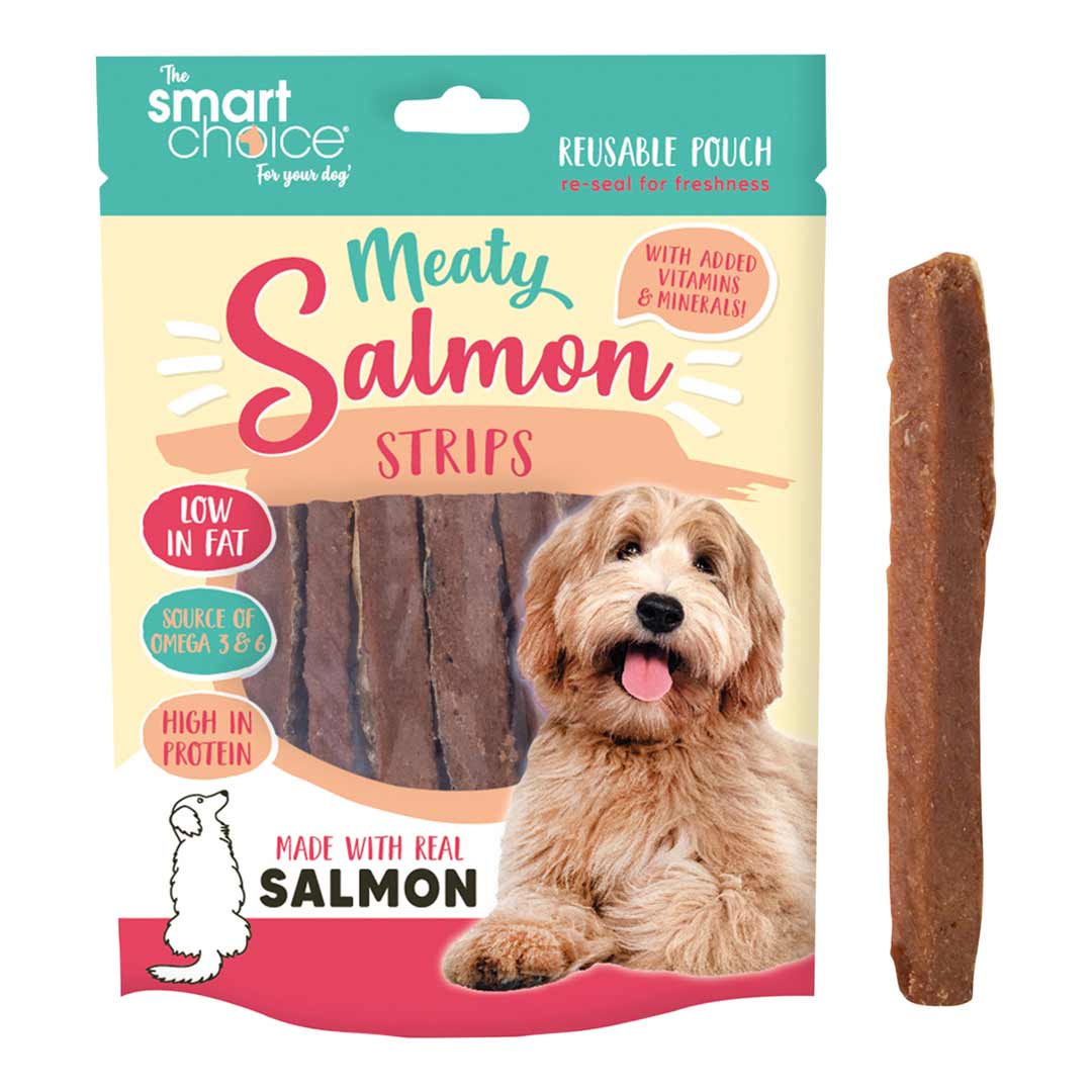 Smart Choice Salmon Skin Strip Dog Treats 7 Pack 100g